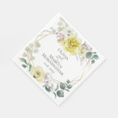 Polterabend | Gelbe Blume Serviette (Ecke)