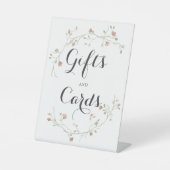 Polterabend Geschenke & Karten Blume Blush & Sage Sockelschild (Vorderseite)