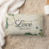 Polterabend Hydrangea Blume String Lights Holz Lendenkissen (Decke)