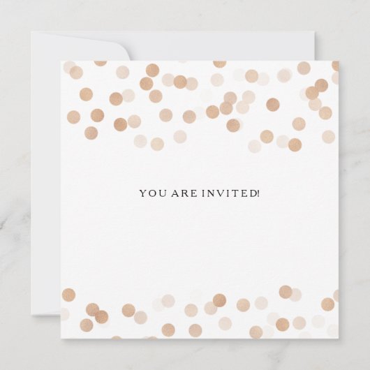 Polterabend Kupferfolie Glitzer Lights Einladung (Rückseite)