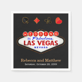 Polterabend Las Vegas Wedding Party Serviette