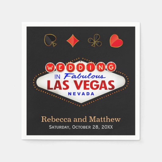 Polterabend Las Vegas Wedding Party Serviette (Vorderseite)