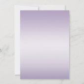 Polterabend | Lilac Shimmer Stripes Monogramm Einladung (Rückseite)