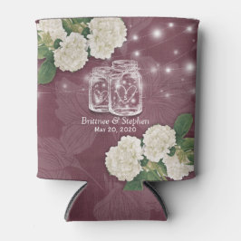 Polterabend Mason Jars Hydrangea String Lights Dosenkühler