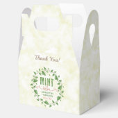 Polterabend Minze zum Wasserfarbenlederkranz Geschenkschachtel (Geöffnet)