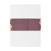 Polterabend Moderne Goldene Rose Burgund Rot Einladungsbanderole (Rückseitenbeispiel)