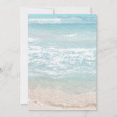 Polterabend | Moderne Mongram Beach Wedding Einladung (Rückseite)