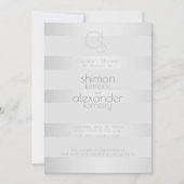 Polterabend | Monogramm der leuchtenden Silberstre Einladung (Vorderseite)