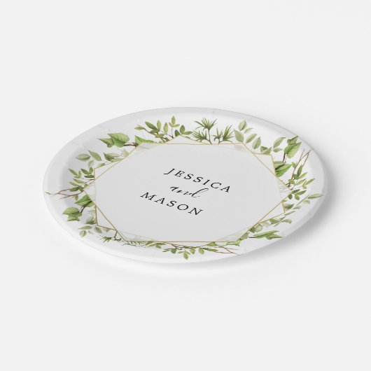 Polterabend-Papierplatte für Waldflächen Pappteller (Schrägansicht)