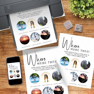 Polterabend Party Game, wo sie waren Poster