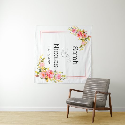 Polterabend personalisiert wandteppich (Beispiel (Horizontal))