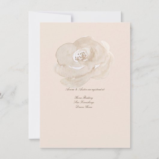 Polterabend "Sage Green and Blush" Einladung (Rückseite)