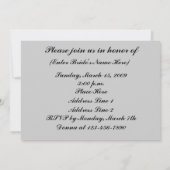 Polterabend von Braut und Groom Bridal Einladung (Rückseite)