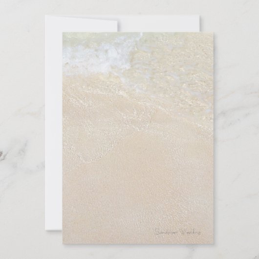 Polterabend von Sea and Sand Couple Einladung (Rückseite)
