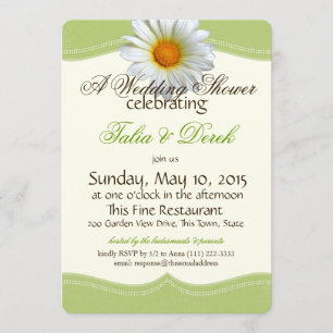 Polterabend von Spring Green und White Gazania Einladung