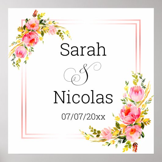 Polterabend-Wandplakat personalisiert Poster (Vorne)