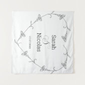 Polterabend-Wandplakat personalisiert Wandteppich (Vorderseite (Horizontal))