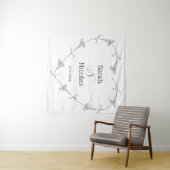 Polterabend-Wandplakat personalisiert Wandteppich (Beispiel (Horizontal))