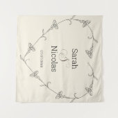 Polterabend-Wandplakat personalisiert Wandteppich (Vorderseite (Horizontal))