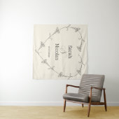 Polterabend-Wandplakat personalisiert Wandteppich (Beispiel (Horizontal))