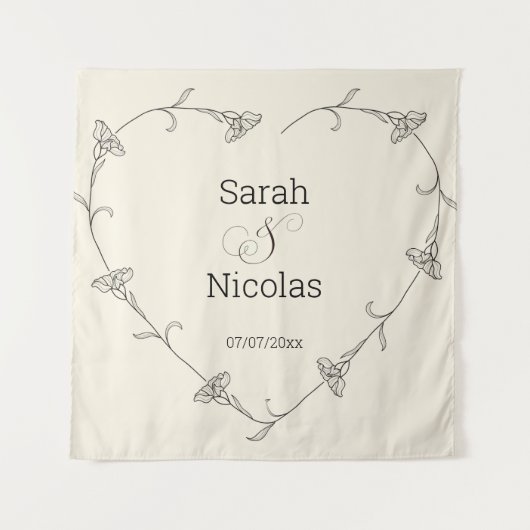 Polterabend-Wandplakat personalisiert Wandteppich (Vorderseite)