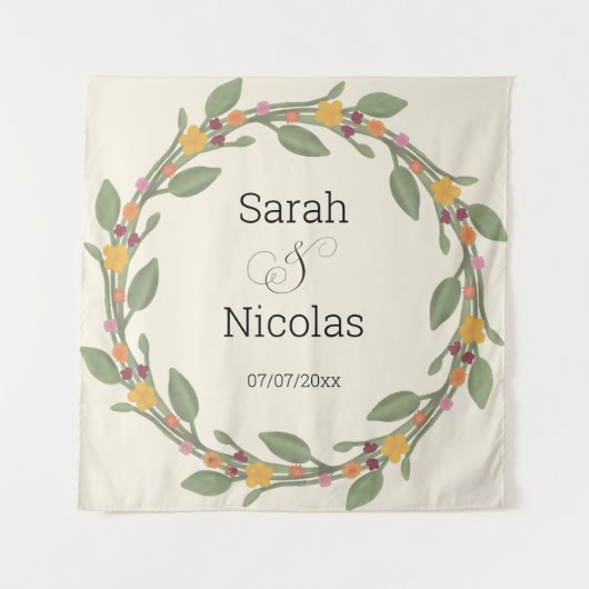 Polterabend-Wandplakat personalisiert Wandteppich (Vorderseite)