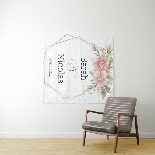 Polterabend-Wandplakat personalisiert Wandteppich (Beispiel (Horizontal))