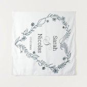 Polterabend-Wandplakat personalisiert Wandteppich (Vorderseite (Horizontal))