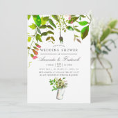 Polterabend Wasserfarbe Frühlingsfolien laden Einladung (Stehend Vorderseite)