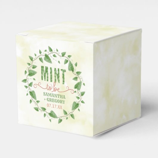 Polterabend Wasserfarbenleder-Feuerminze Geschenkschachtel (Vorderseite)