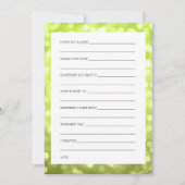 Polterabend wünscht Chartreuse Glitzer-Lichter Einladung (Vorderseite)