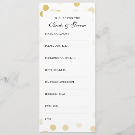 Polterabend wünscht Goldenen Fohlen Glitzer Lights Hinweiskarte (Vorderseite)