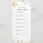 Polterabend wünscht Goldenen Fohlen Glitzer Lights Hinweiskarte (Vorne/Hinten)