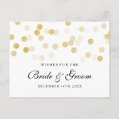 Polterabend wünscht Goldenen Fohlen Glitzer Lights Hinweiskarte (Rückseite)