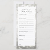 Polterabend wünscht Silberne Glitzer-Leuchten (Vorderseite)