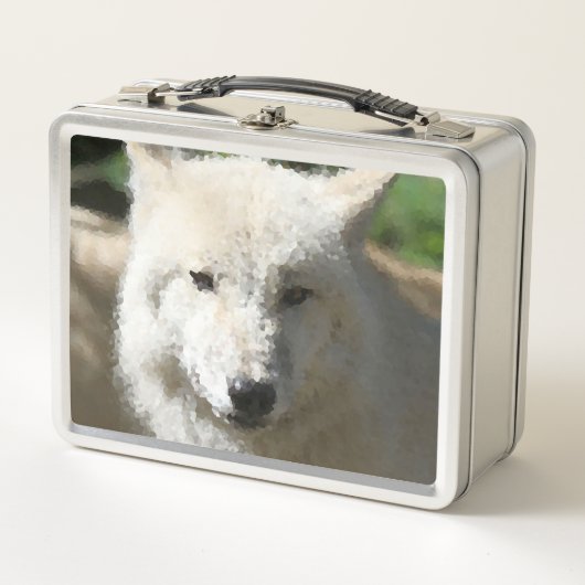 Poly Animals - Wolf Metall Lunch Box (Vorderseite)