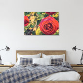POLY ART of a Rose on Stretching Leinwand print (Insitu (Schlafzimmer))
