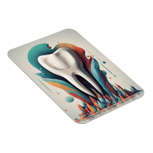 Poly chromatic Tooth Art Magnet (Rechte Seite)
