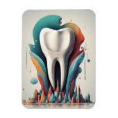 Poly chromatic Tooth Art Magnet (Vertikal)