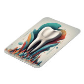 Poly chromatic Tooth Art Magnet (Linke Seite)