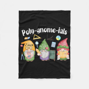Poly-gnom-iale Gnome Mathe Algebra Lehrer Rückseit Fleecedecke
