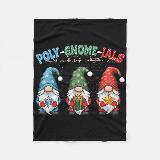 Poly-gnome-ials Algebra-Lehrer Analysis Lustige Ma Fleecedecke (Vorderseite)
