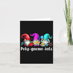 Poly-gnome-ials Drei Gnomes Funny Teacher Mathema Karte