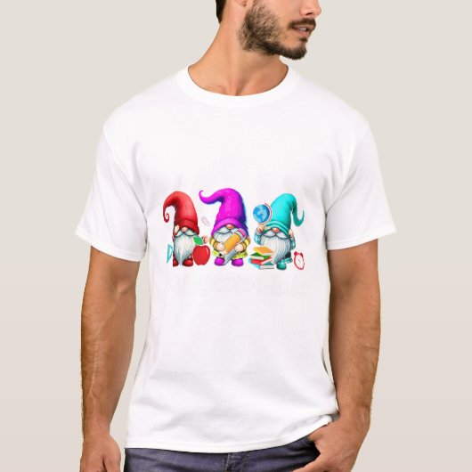 Poly-gnome-ials Three Gnomes Funny Teacher Mathema T-Shirt (Vorderseite)