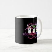 Poly Llama Rous Polyamory für polyamorose Throupe Kaffeetasse (VorderseiteRechts)