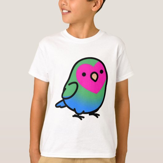 "Poly Polly" Polysexual LGBT+ Pride Lovebird T-Shirt (Vorderseite)