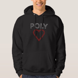 Poly Polyamous Liebe Herz Hoodie