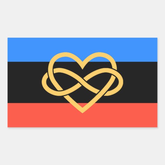 Poly Pride Flag Aufkleber (Vorderseite)