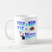 Poly = Viele, Tic = Blutsaugende Insekten Kaffeetasse (Links)