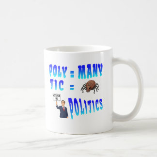Poly = Viele, Tic = Blutsaugende Insekten Kaffeetasse